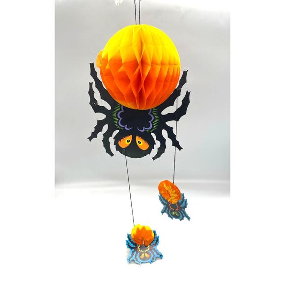 Vintage Beistle 1981 Halloween Honeycomb Spider Hanging Paper Decoration E - Picture 1 of 5